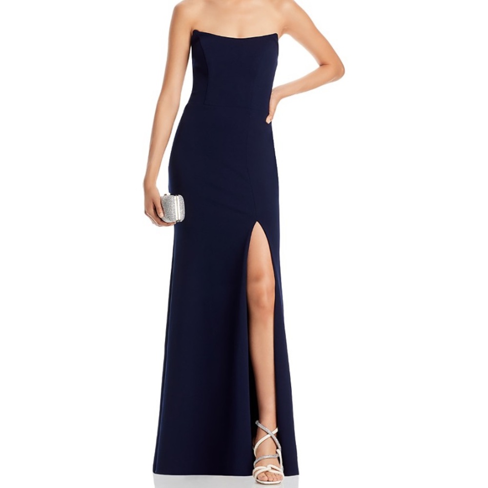 UEC Aqua strapless gown
